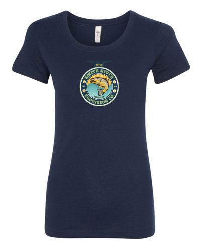Women's Navy Crew Neck T-Shirt